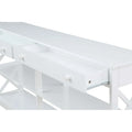 Oxford 60-Inch Console Table with Shelves and 2 Drawers by Convenience Concepts