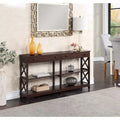 Oxford 60-Inch Console Table with Shelves and 2 Drawers by Convenience Concepts