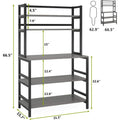 5-Tier Kitchen Baker's Rack with Storage - Microwave Oven Cart