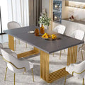 Contemporary 70.8-Inch White Dining Table for 6-8 Guests