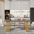 Contemporary 70.8-Inch White Dining Table for 6-8 Guests