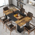 Contemporary 70.8-Inch White Dining Table for 6-8 Guests