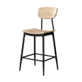 Counter Height Dining Table Set with 4 Chairs and Metal Frame