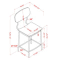Cairo 5-Piece Counter Height Dining Table Set in Industrial Metal by Furniture of America