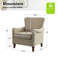HULALA HOME Samouel Contemporary Floral Wingback Armchair
