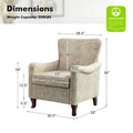 HULALA HOME Samouel Contemporary Floral Wingback Armchair