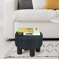 Adeco Modern Velvet Round Ottoman Footrest Stool with Padded Seat