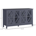 HOMCOM Kitchen Sideboard Buffet Cabinet with Adjustable Shelves for Versatile Storage