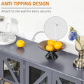 HOMCOM Kitchen Sideboard Buffet Cabinet with Adjustable Shelves for Versatile Storage