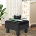 Adeco Faux Leather Footrest Ottoman with Plush Upholstery