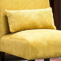 Porch & Den Vista Armless Chenille Accent Chair with Kidney Pillow