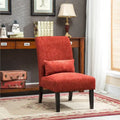 Porch & Den Vista Armless Chenille Accent Chair with Kidney Pillow