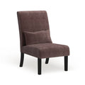 Porch & Den Vista Armless Chenille Accent Chair with Kidney Pillow