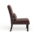 Porch & Den Vista Armless Chenille Accent Chair with Kidney Pillow