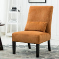 Porch & Den Vista Armless Chenille Accent Chair with Kidney Pillow