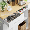 Futzca Kitchen Island Cart with Storage Cabinet and Drawers - Not Applicable