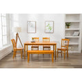 Solid Wood Dining Bench in Shaker Style