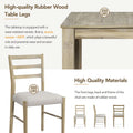 Nestfair 7-Piece Wooden Dining Set: Table with 6 Chairs and 2 Storage Drawers