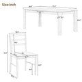 Nestfair 7-Piece Wooden Dining Set: Table with 6 Chairs and 2 Storage Drawers