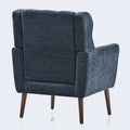 Cozy Mid-Century Reading Chair Upholstered in Chenille Fabric