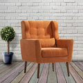 Cozy Mid-Century Reading Chair Upholstered in Chenille Fabric