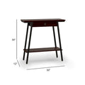 Leick Home Empiria Wooden Console Table with Drawer and Metal Frame