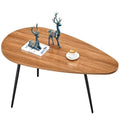 Unique Oval Coffee Table for Small Spaces - Dimensions: 22.2D x 42.5W x 17.1H