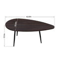 Unique Oval Coffee Table for Small Spaces - Dimensions: 22.2D x 42.5W x 17.1H