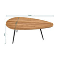 Unique Oval Coffee Table for Small Spaces - Dimensions: 22.2D x 42.5W x 17.1H