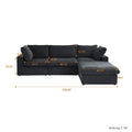 Sectional Couch with L-Shaped Design and Linen Upholstery, Featuring Multiple Cushions