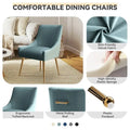 SEYNAR Set of 6 Modern Glam Boucle Velvet Dining or Vanity Chairs with Rear Handle