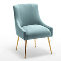SEYNAR Set of 6 Modern Glam Boucle Velvet Dining or Vanity Chairs with Rear Handle