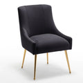 SEYNAR Set of 6 Modern Glam Boucle Velvet Dining or Vanity Chairs with Rear Handle