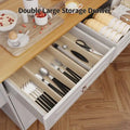 Solid Wood Top Kitchen Island Cart with Locking Wheels