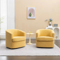 SEYNAR Contemporary Boucle Upholstered 360° Swivel Accent Chairs - Set of 2
