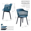 Porthos Home Palmer Set of 2 Dining Chairs with Plastic Shell and Legs