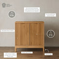Jasper Contemporary Sideboard - Kitchen Storage Cabinet with Elegant Fluted Doors