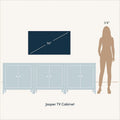 Jasper Contemporary Sideboard - Kitchen Storage Cabinet with Elegant Fluted Doors