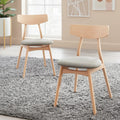 Set of 2 Cadiz Dining Chairs in Solid Beechwood by Simple Living