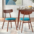 Set of 2 Cadiz Dining Chairs in Solid Beechwood by Simple Living