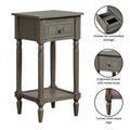 Khloe French Country Accent Table with Shelf and Drawer by Convenience Concepts