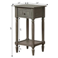 Khloe French Country Accent Table with Shelf and Drawer by Convenience Concepts