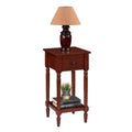 Khloe French Country Accent Table with Shelf and Drawer by Convenience Concepts