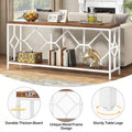 70.9-Inch Industrial Sofa Console Table with Open Storage Shelf - Extra Long Narrow Entry Table for Behind Couch