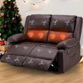 AECOJOY Dual Reclining Loveseat with Heat and Massage Features