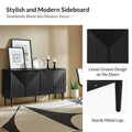 Burkart Contemporary 63-Inch 4-Door Sideboard with Wine Rack and Metal Legs by HULALA HOME