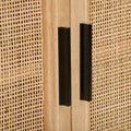 2-Door Rattan Storage Cabinet with Sideboard Design
