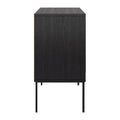 2-Door Rattan Storage Cabinet with Sideboard Design