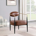 Plush Boucle Dining Chair with Thick Cushion and Elegant Metal Frame for Living Room