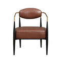 Plush Boucle Dining Chair with Thick Cushion and Elegant Metal Frame for Living Room